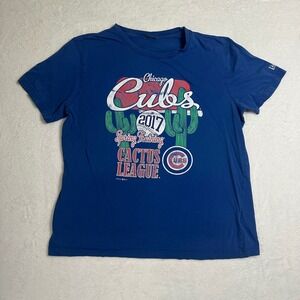 Chicago Cubs 2017 Spring Training T-Shirt New Era Cactus League Blue Large
